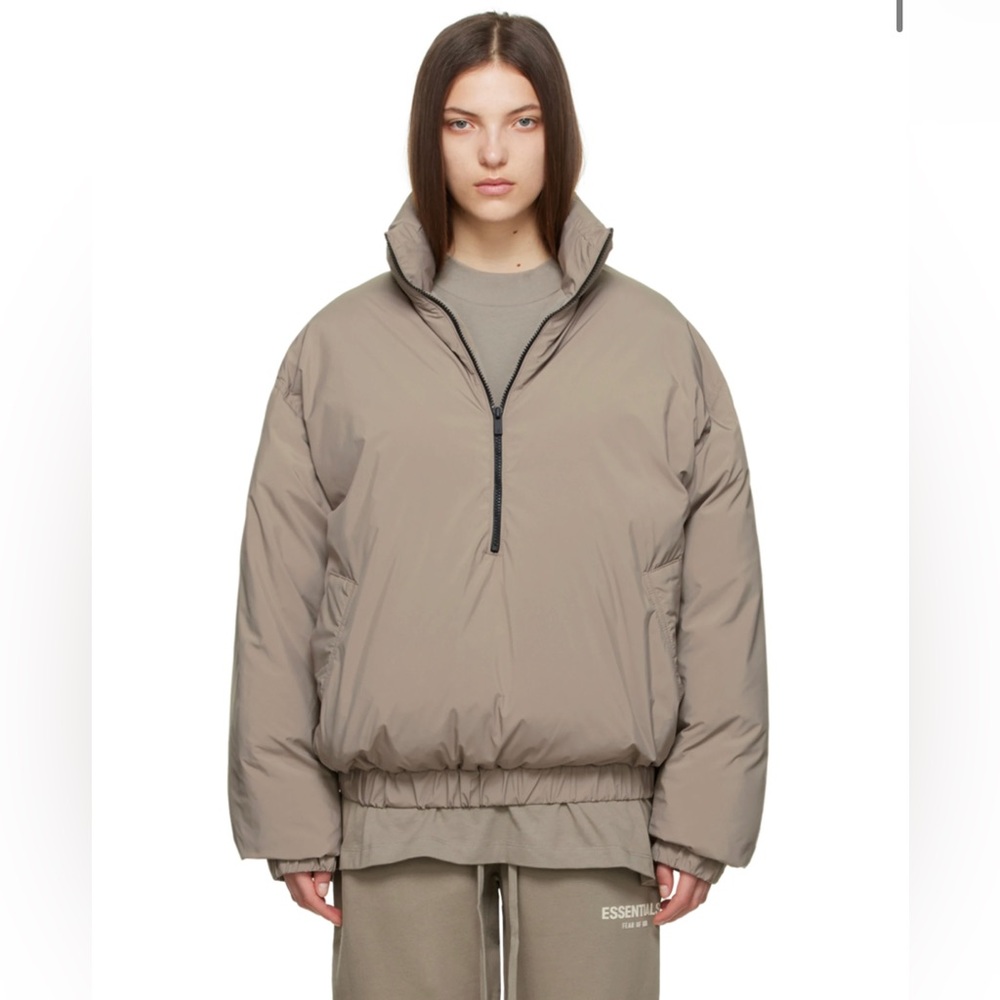 ESSENTIALS FEAR OF GOD zip-up puffer jacket